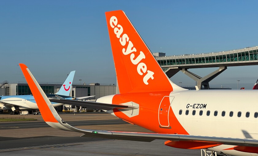 Easy Jet Airbus A320 Tail Logo and Winglet