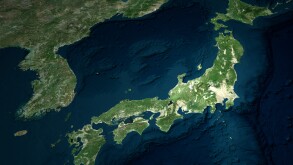 Japan topographic map, elevation, relief