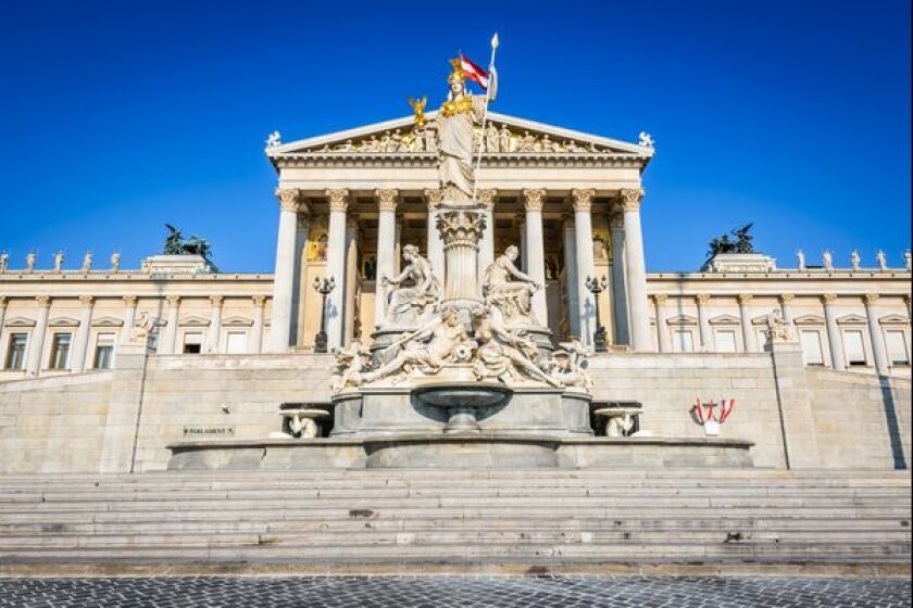 Austrian parliament buildings in Vienna
