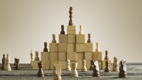 Business hierarchy; ranking and strategy concept