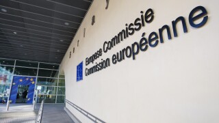 People communicate European Commission building.Brussels, Belgium - 02 Mar 2011