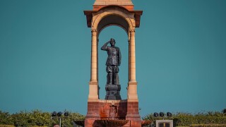 Netaji Subhash Chandra Bose at the India Gate in New Delhi