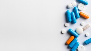 Assorted pharmaceutical medicine pills, tablets and capsules.Pills background.