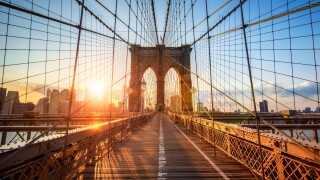Brooklyn Bridge in New York City USA