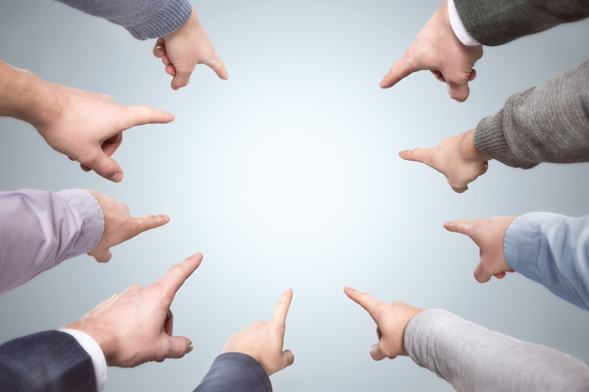 pointing fingers