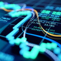 close up shot of a digital stock market tracking graph follwing a recent crash in prices. Bear market 3D illustration
