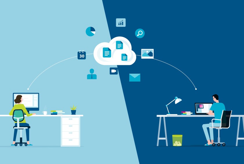 flat vector work from home workplace concept and business smart working online connect anywhere  concept