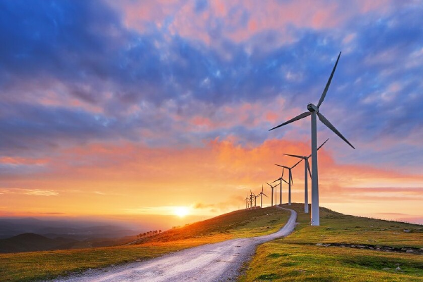 wind turbines in Oiz eolic park