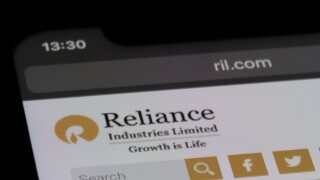 Shanghai,China-March.9th 2023: close up Reliance Industries comp