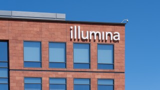 San Diego, CA, USA - July 9, 2022: Illumina sign at its Headquarters in San Diego. Illumina is an American company that applies technologies to the analysis of genetic variation and function.