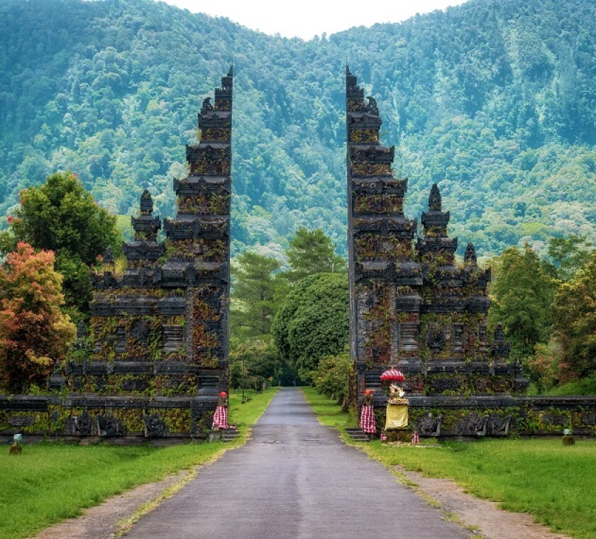 Bali, Indonesia, Architectural Landmark, Temple Gates in Northern Bali