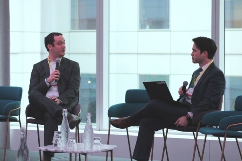 Joshua Dubin (left) and Sutton Ansley (right) delved into the challenges of working with AI