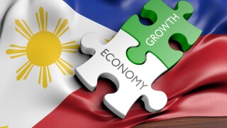 Philippines economy and financial market growth concept, 3D rendering