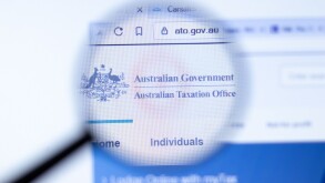 New York, USA - 29 September 2020: Australian Government Taxation Office ato.gov.au company website with logo close up, Illustrative Editorial