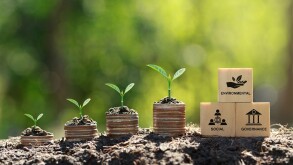ESG concept of environmental, social, and governance.ESG icon on