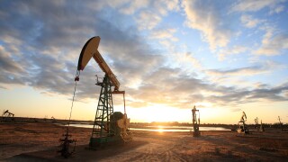 Pumpjacks, the sunset of Daqing oil field