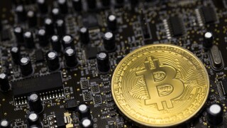 bitcoin with a computer graphic card