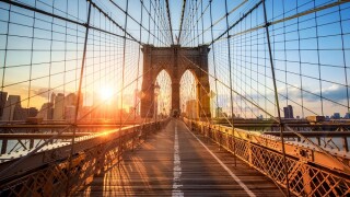 Brooklyn Bridge in New York City USA