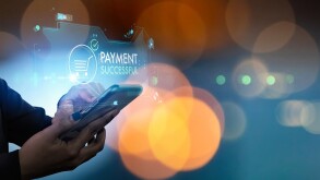 Close up of Woman hands using mobile smart phone for  online payment and banking and online shopping ,Social distancing and Working from home concept.