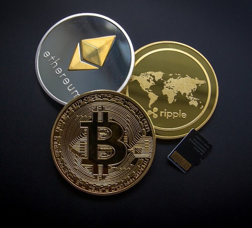 Visual representation of cryptocurrency