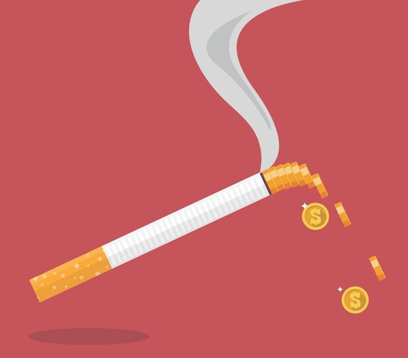 Between 80% and 90% of the cost of a packet of cigarettes is taxes in the UK