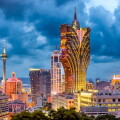 Macau, China city skyline at dusk.