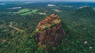 The historical Sigiriya lion rock fortress is sri lanka