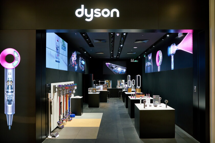 SHENZHEN, CHINA - CIRCA NOVEMBER, 2019: goods on display at Dyson store in Shenzhen.