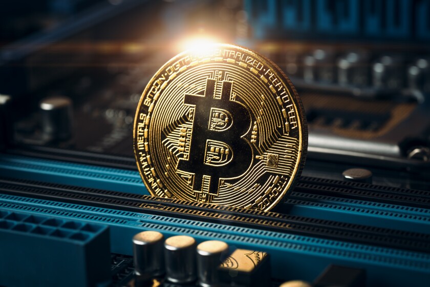 1650403 Cryptocurrency golden bitcoin coin