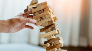 Fails Building Tower, Concept For Challenge And Fail In Business