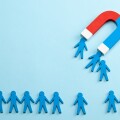Personnel recruitment and a magnet attracts good employee leader