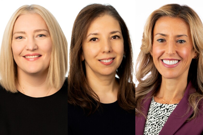 Caroline Black, Aparna Sehgal and Katherine Helm from Dechert