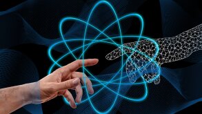 Human and digital hands