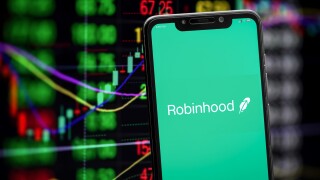 Cali, Colombia - April 22 2022: Robinhood logo on the smartphone