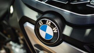 Bangkok, Thailand - February 13, 2019: BMW logo on motorcycle.