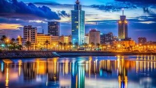 Casablanca Finance City Night Skyline, Morocco - Modern Architecture, African Business District
