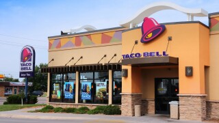 SALINA, USA - JUNE 16, 2013: Exterior view of Taco Bell brand fa
