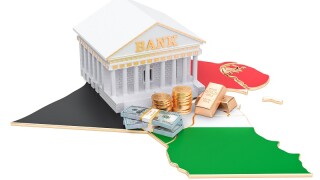 Banking system in Kuwait concept. 3D rendering
