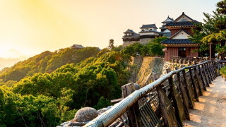 Ancient Matsuyama Castle in Matsuyama, Japan
