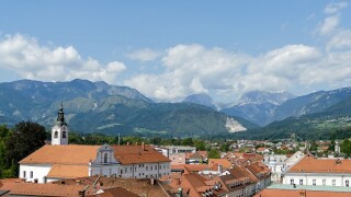view of old town in Kamink Slovenia, digital photo picture as a background