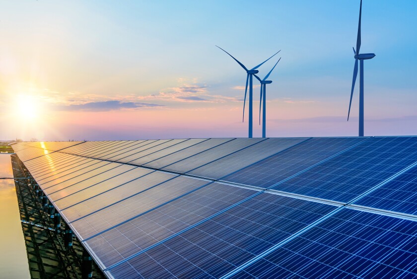 Solar panels and wind power generation equipment 