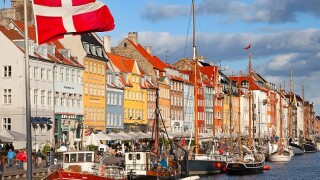 Copenhagen (Nyhavn district) in a sunny summer day