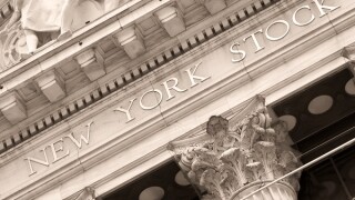 Detail of the New York Stock Exchange at Wall Street in New York