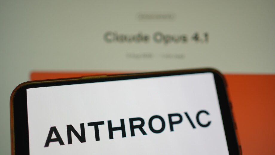 Roosendaal, The Netherlands - August 05, 2025: A mobile phone displaying the logo of Anthropic, with the company website, displaying the new Claude Opus 4.1 model in the background.