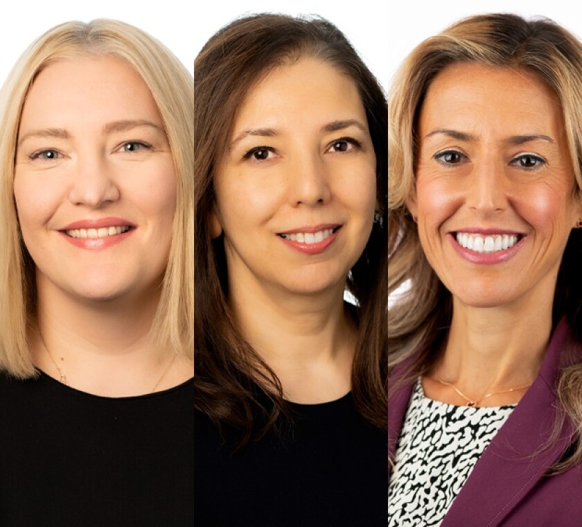 Caroline Black, Aparna Sehgal and Katherine Helm from Dechert