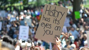Homemade Sign at Political Rally