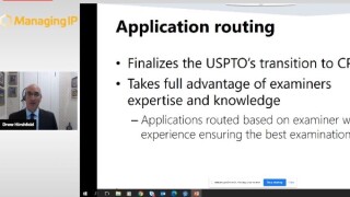 Drew Hirshfeld, commissioner for patents, speaking at Managing IP's virtual US Patent Forum