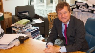 Colin Birss in his office at the England and Wales High Court