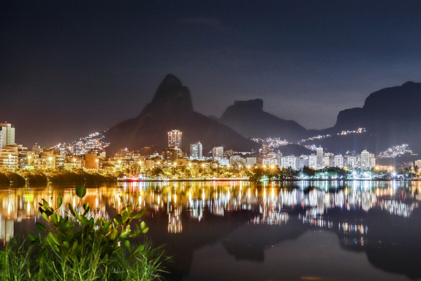 Rio de Janeiro skyline at night