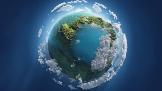 blue planet in space